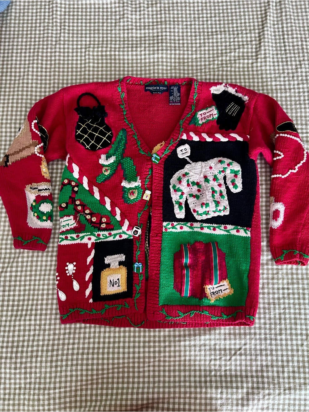 Vintage Eagles Eye Christmas Sweater